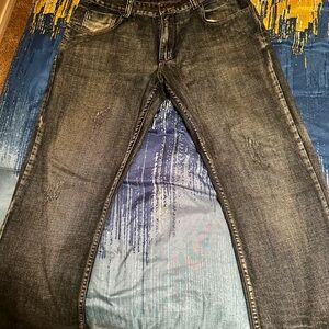 Flypaper Blue Boot Cut Jeans with Vintage Appeal